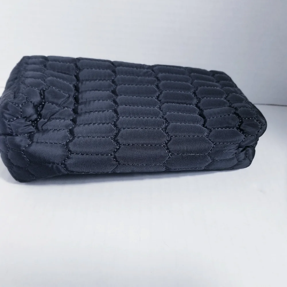 AIMEE KESTENBERG COSMETIC BAG BLACK WITH GOLD ZIPPER